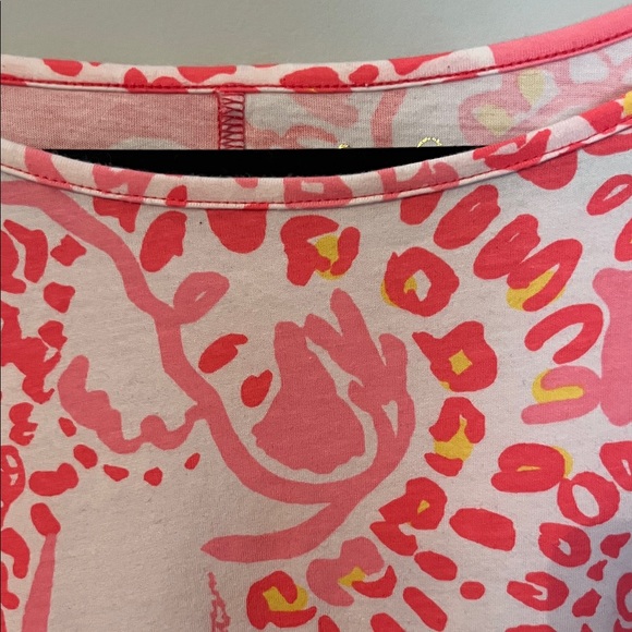 Lilly Pulitzer Pink and Cream Patterned Marlowe Elephant Midi Dress - Picture 4 of 8